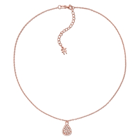 Sparkle Chic Rose Gold Plated Short Necklace-